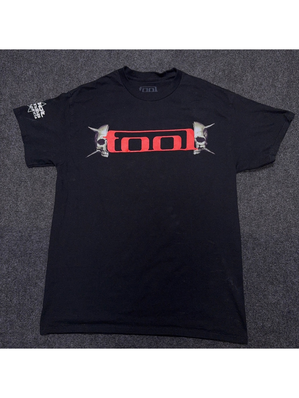 Tool Skull Logo T Shirt M Black Modern Metal Band Graphic Tee
